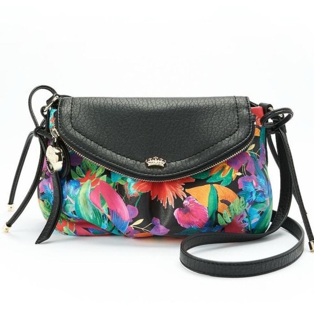 Juicy Couture Black Floral Crossbody Bag